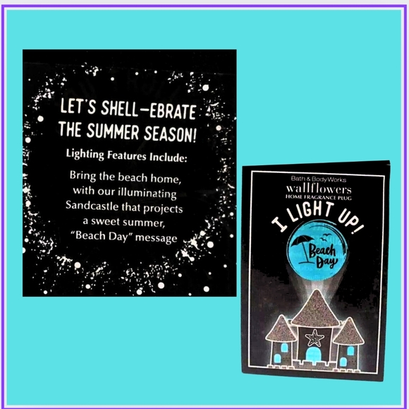 🔥SCENT PLUG & PROJECTOR "BEACH DAY"-NWT/BBW/WALLFLOWER PLUG - Picture 9 of 9